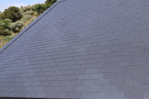 Synthetic slate roof