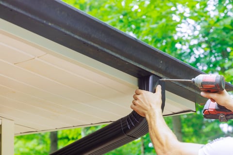 PVC gutter installation