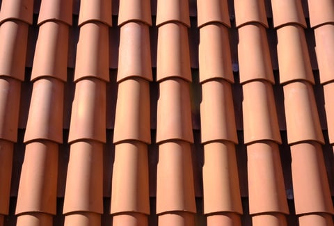 Terracotta clay roof tiles