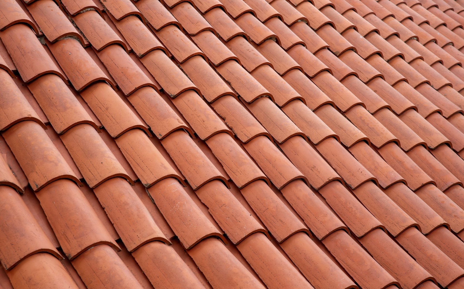 Terracotta clay roof tiles