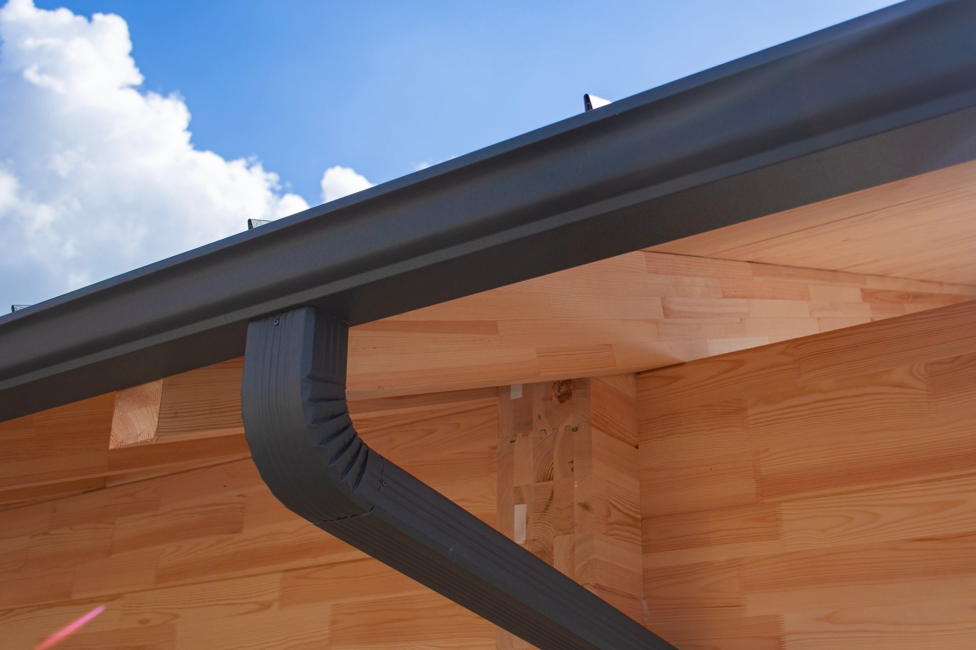 Modern house exterior with fascia boards